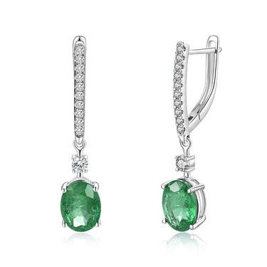 2.85ct Emerald Earrings