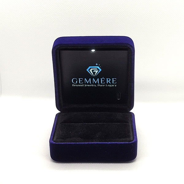 LED Light Velvet Ring Box