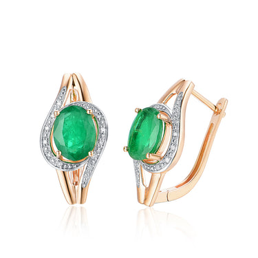 2ct Emerald Earrings