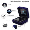 LED Light Velvet Gemstone Display Box