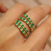 18k Gold Emerald Ring