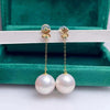 18k Gold Pearl Earrings