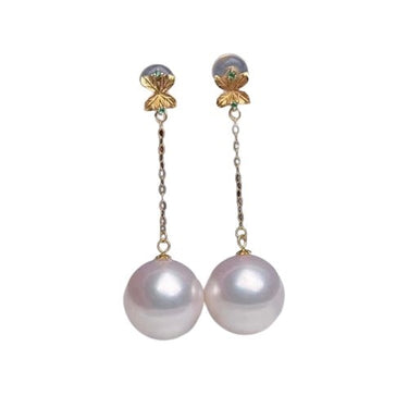 18k Gold Pearl Earrings