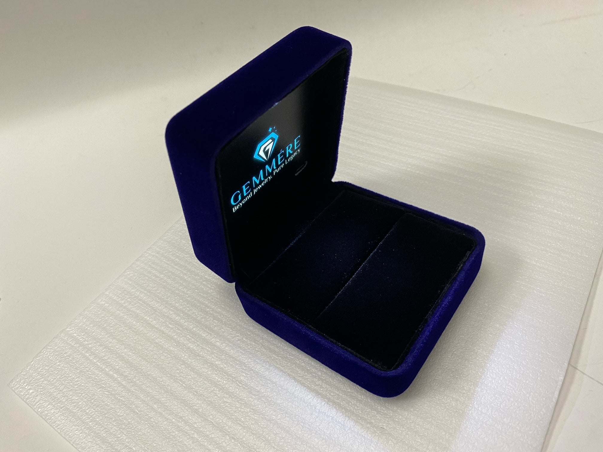 LED Light Velvet Ring Box – Gemmére